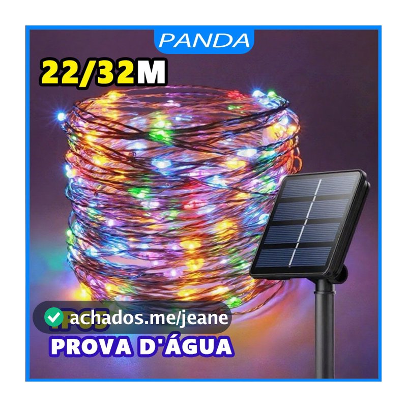 22M/32M Luzes Solares De Fada De Cordas À Prova D'água 8 Modos Para Árvore De Jardim Christmas Raya Decor natal
