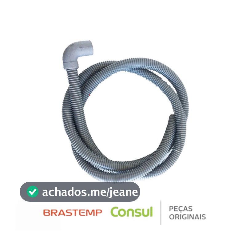 Mangueira de Saída de Água 3m Lava-Louças Brastemp — Encaixe Preciso, Instalação Fácil e Segura