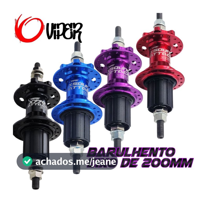 Cubo Traseiro Barulhento K7 Padrão HG 120 Clicks Eixo Porca 200mm Ideal P/ BMX Freeride Manobra Grau