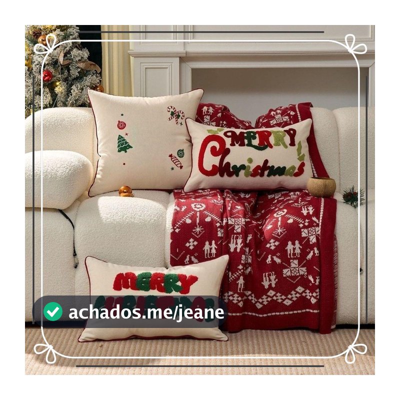 Almofada , Feliz Natal 30x50 45x45 Capa De Pelúcia , Capas Coloridas Para Sofá