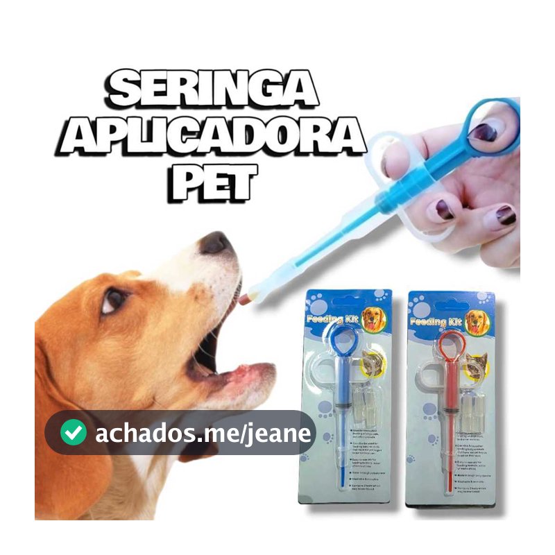 Aplicador Seringa Pet Administração Medicamento Comprimido Líquido Cão Gato Filhote - Querido Derick Pet