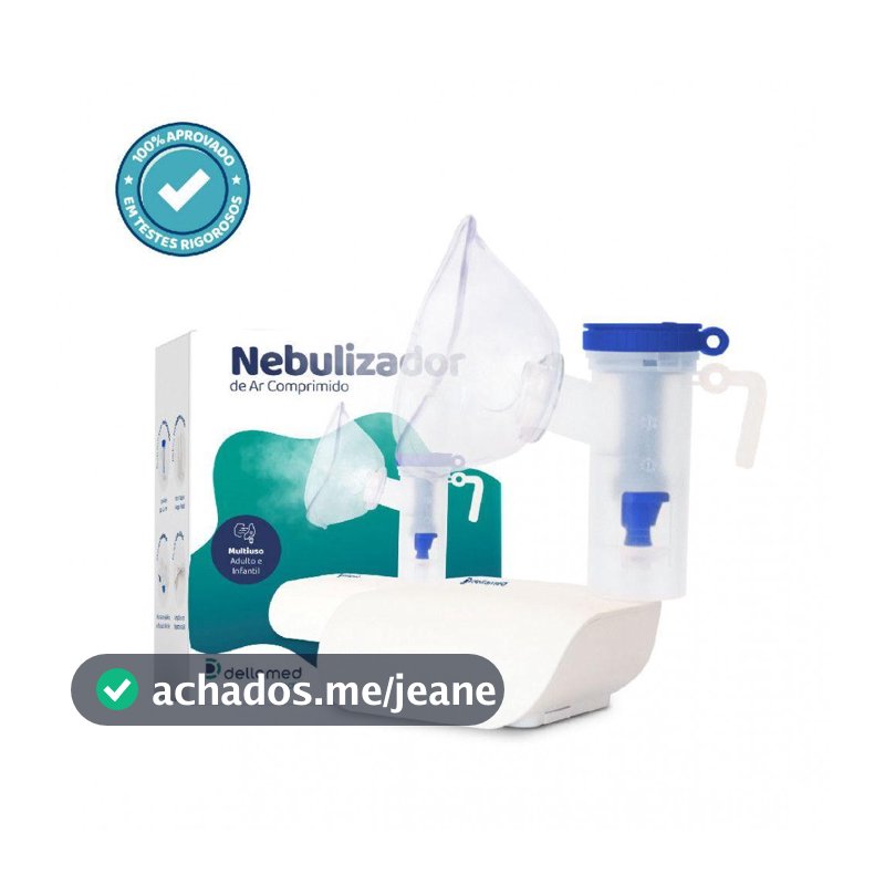 Nebulizador Inalador de Ar Comprimido Adulto e Infantil Dellamed