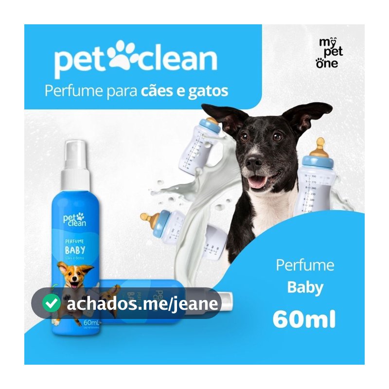 Perfume Colônia Pet Baby 60ml Para Cachorro E Gato - Pet Clean