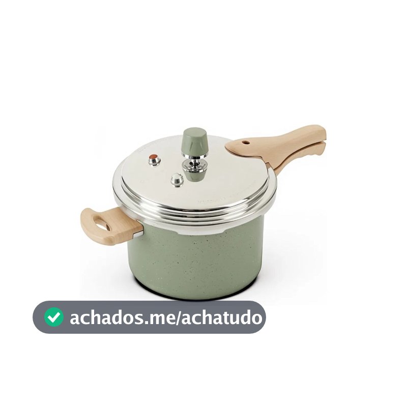 Panela De Pressão 4,4 Litros Com Fundo De Indução E Revestimento Cerâmico Oikos