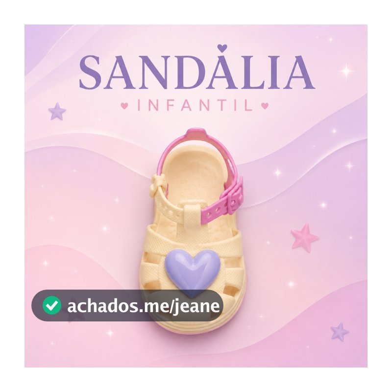 Sandália Infantil Menina Antiderrapante Macia Leve Confortável