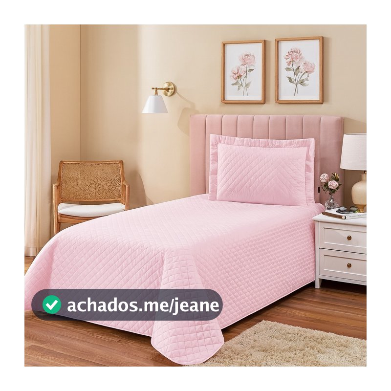 Kit Colcha Cobre-leito 2 Peças Solteiro Menina Promoção Colcha Menina Menino Protetor Colchão