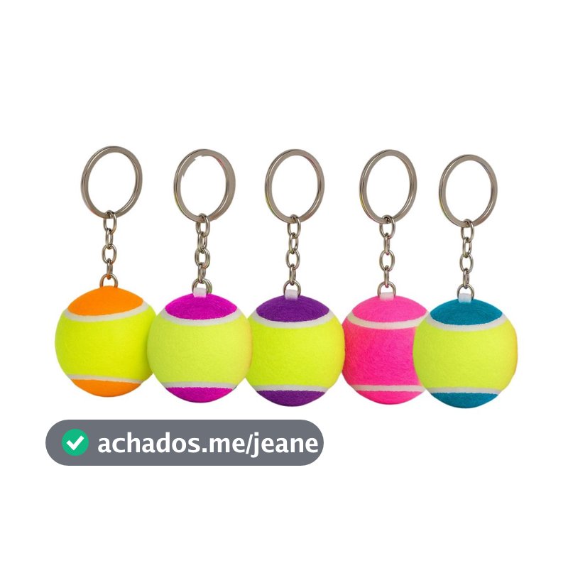 Chaveiro Mini Bola Tênis, Beach Tenis Varias cores Gift