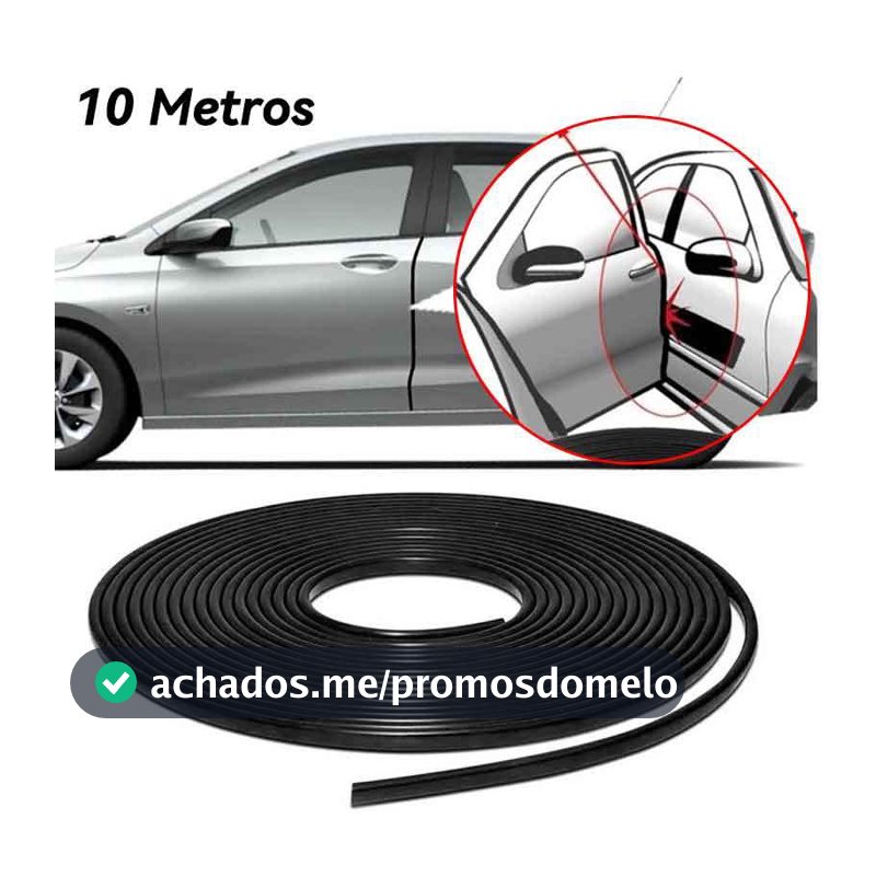 10 metros Borracha Protetora para Porta de Carro e Bordas Veiculo Universal Carro Preto Fosco