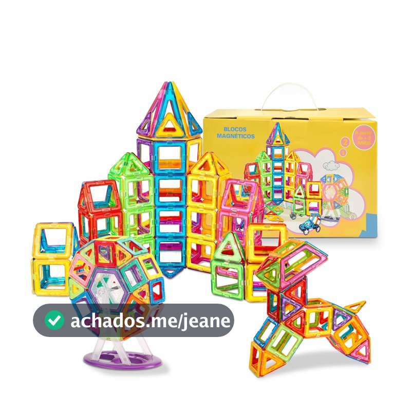BRASTOY 120 Peças Blocos de construção magnéticos Brinquedo educativo para crianças