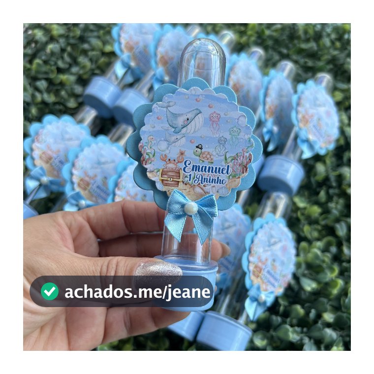 Kit Tubete Personalizado, Lembrancinha para Festa , Aniversários , Chá BB, Fundo do Mar - FAZEMOS TODOS OS TEMAS