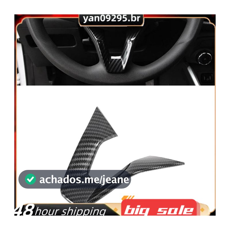 Carbon Fiber Car Steering Wheel Cover Trim Accessories for Chevrolet Onix 2019-2021