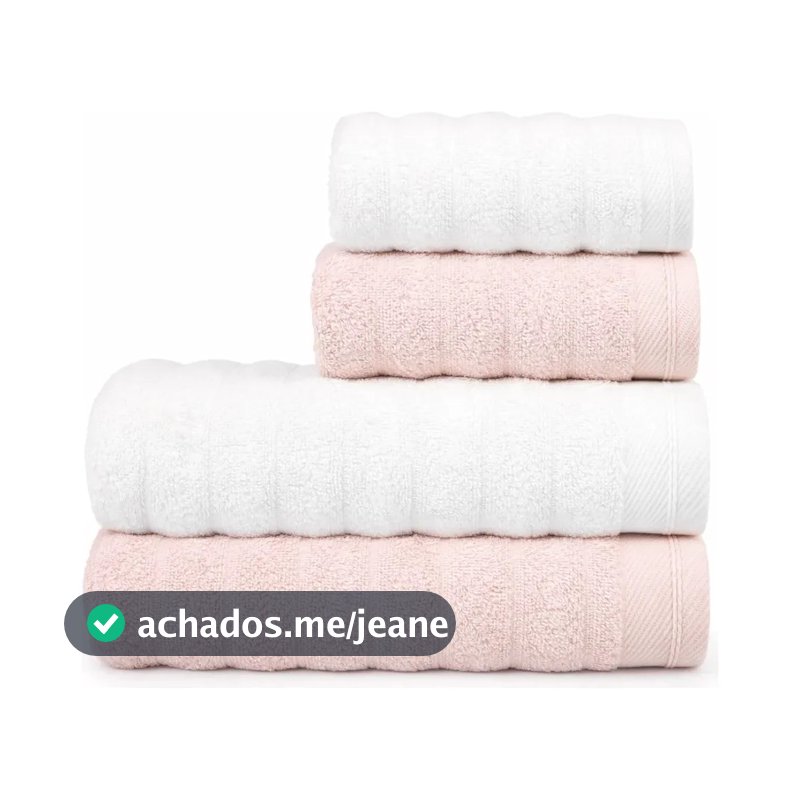 Jogo De Toalhas 4 Peças (2 Banho + 2 Rosto) Aura Atlântica Fio Penteado 100% Algodão 520g/m² Maciez  Alta Absorção