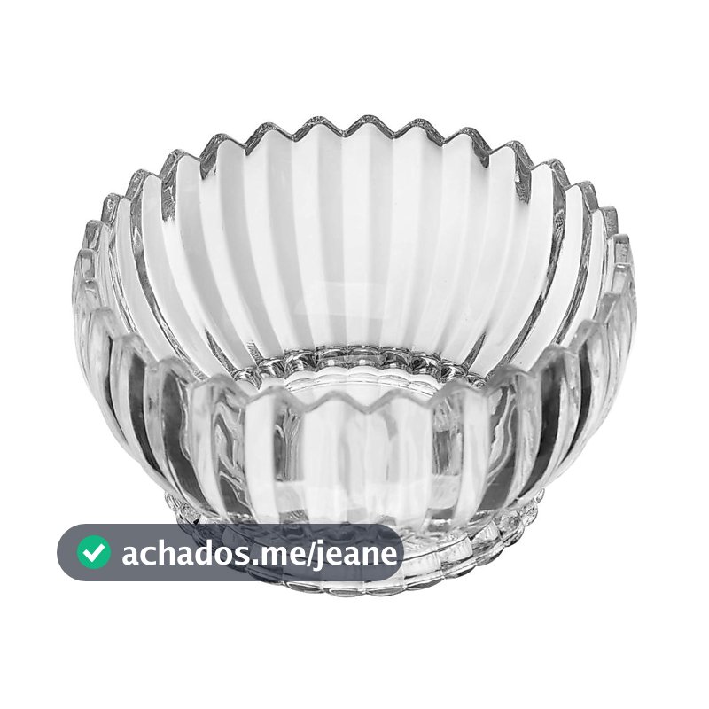 Centro de Mesa de Cristal Geneva 22cm x 22cm x 12cm - Wolff