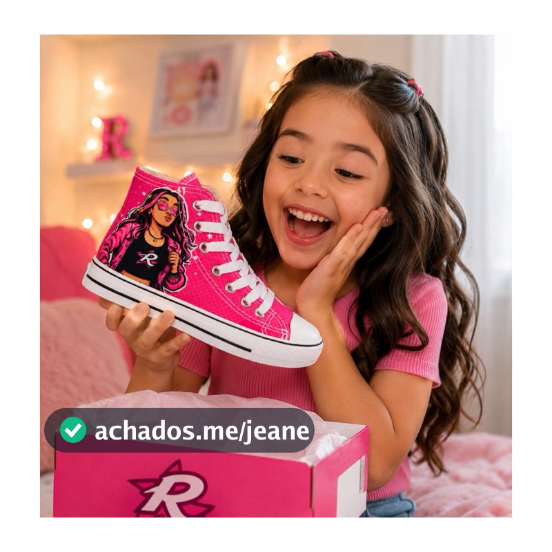 tênis Emilly Vick sapato infantil rosa all star cano alto escola dos rosas sapato