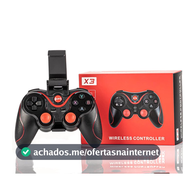 Controle Joystick Bluetooth Universal + cabo usb + suporte para Celular Tablet Android Ipad X3