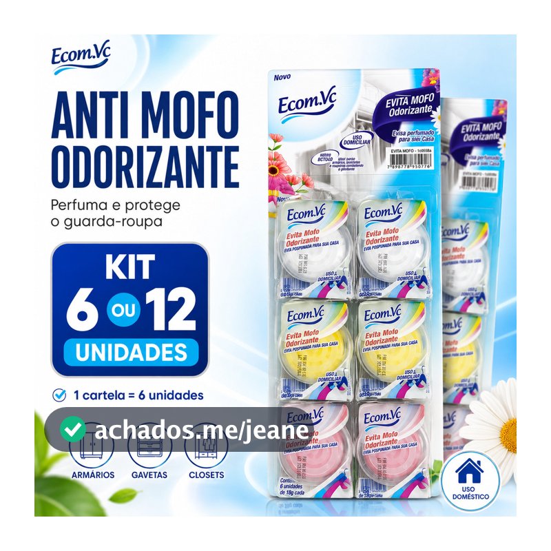 Anti Mofo Fungos Umidade Cheiro Guarda Roupa Gavetas Armários Cômodas
