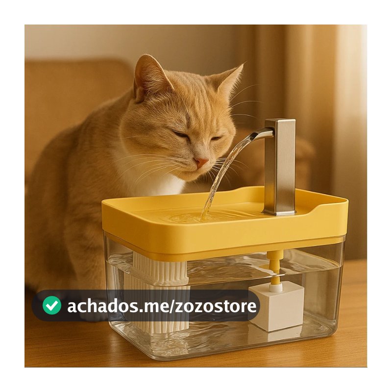 FONTE AUTOMÁTICA PARA GATOS COM FILTRO 1.5LIBOMBASILENCIOSA