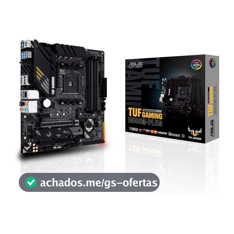 Placa Mãe ASUS AMD Am4 B550M-Plus Tuf Gaming 4x DDR4 M-ATX