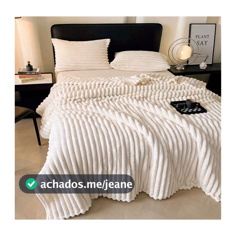 Manta Cobertor Quebec 400gr/m² e Manta Mont Blanc Ultra Macia, Aveludada: Solteiro/Casal/Queen/King/Super King