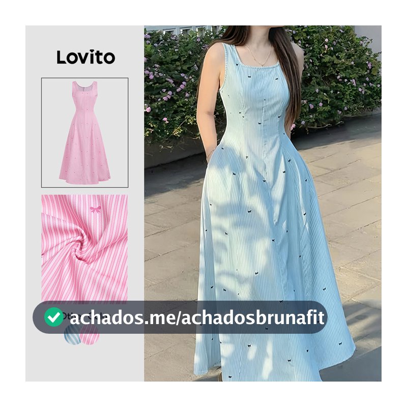 Lovito Longo Elegante Vestido Azul Levemente Transparente Primavera/verão Para Mulheres L178ED455