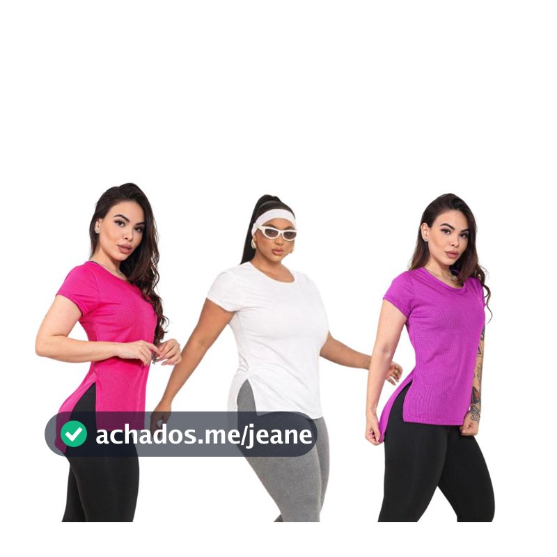 Kit 3 Blusa Dray Fitness  Plus Size Feminina Leve Confortável Academia