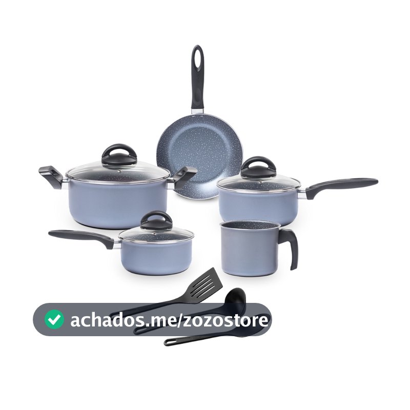 Jogo de Panelas Brinox Antiaderente Ceramic Life 8 peças Suprema Jeans