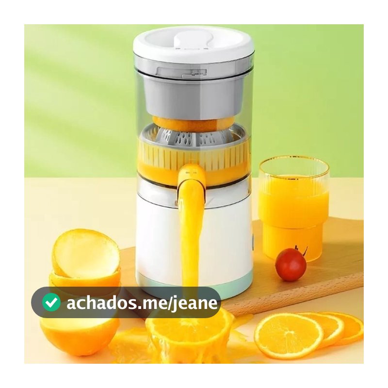 Espremedor De Laranja Frutas Elétrico Portátil Bivolt Extrator Recarregável USB