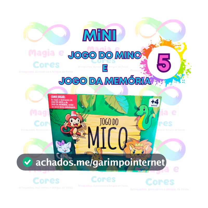 Brinquedo Educativo. 5 Caixa de Mini Jogo do Mico e Mini Jogo da Memória. 2 em 1