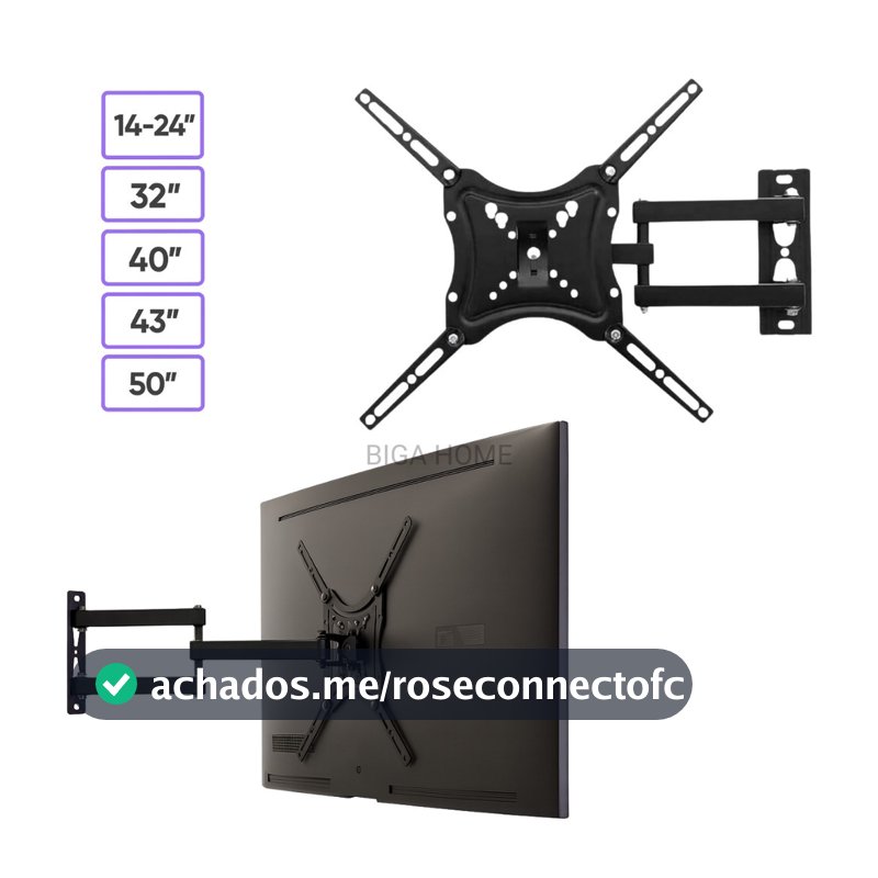 Suporte Para TV Articulado 14 a 55 Polegadas de Parede Lcd Tv Smart Universal Televisão e Monitor