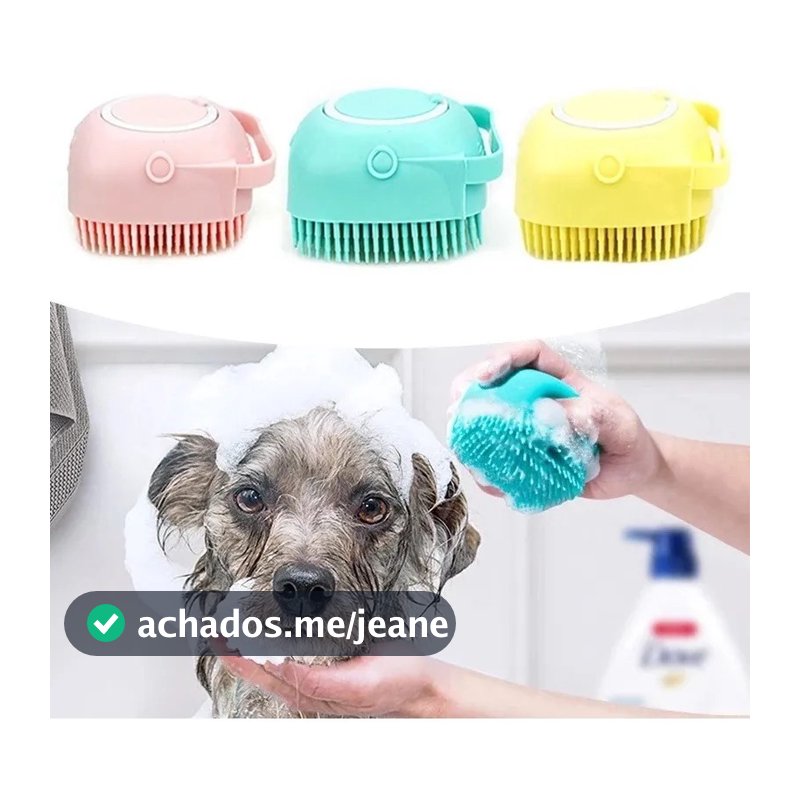 Lava Pelo Pet Escova Banho Cachorro Gato Dispenser Shampoo