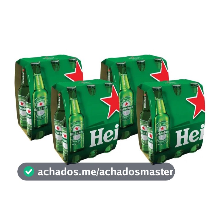 Cerveja Heineken Premium Lager 250ml Long Neck - 24 Unidades