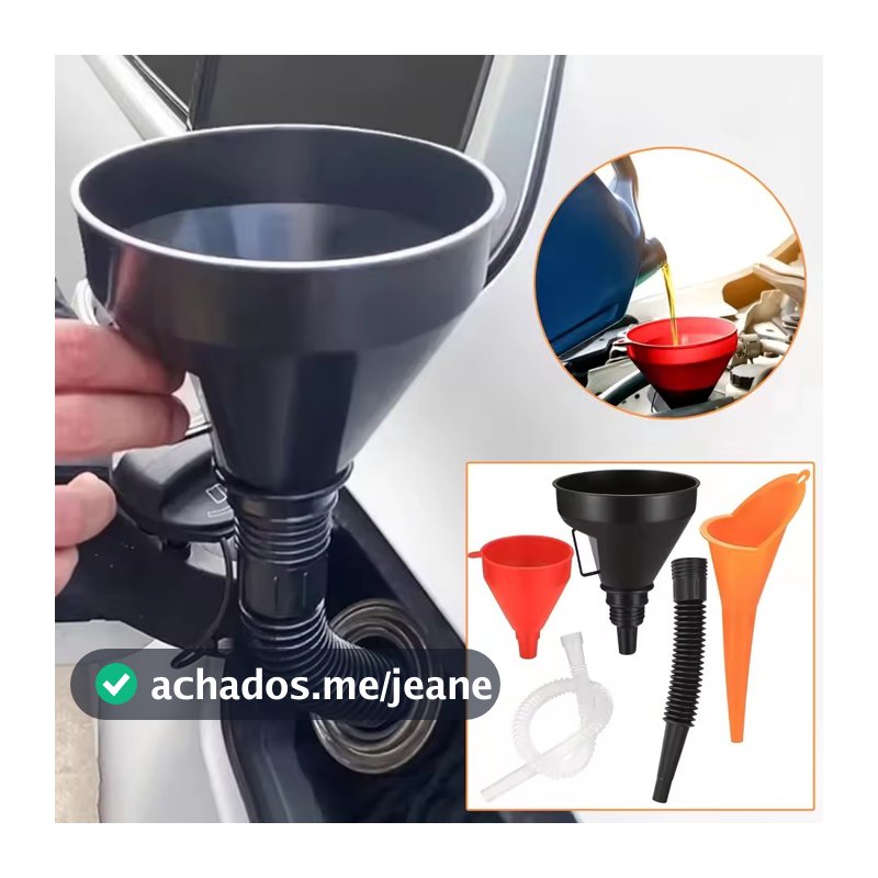 4-1 Conjuntos De Funil De Gasolina Para Carro De Plástico-Motor De Anti-Respingos-Ferramenta De Transferência De Filtro