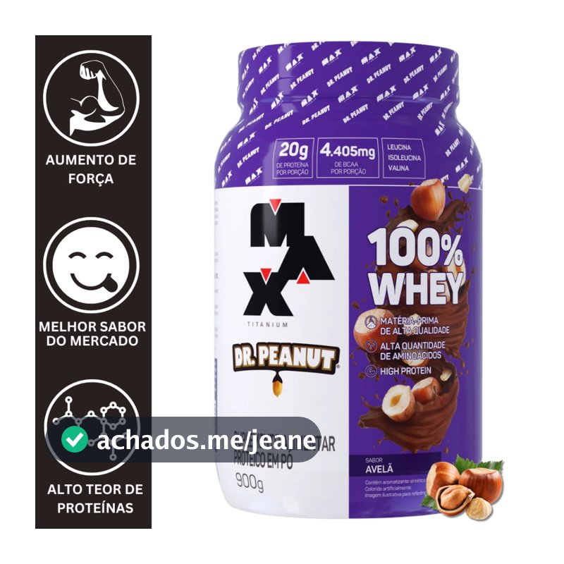 WHEY 100% PROTEIN DR. PEANUT GOURMET 900G POTE - M.A.X