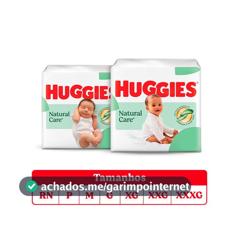 Huggies Fralda Descartável Premium Natural Hipoalergênica Care P - 36UN