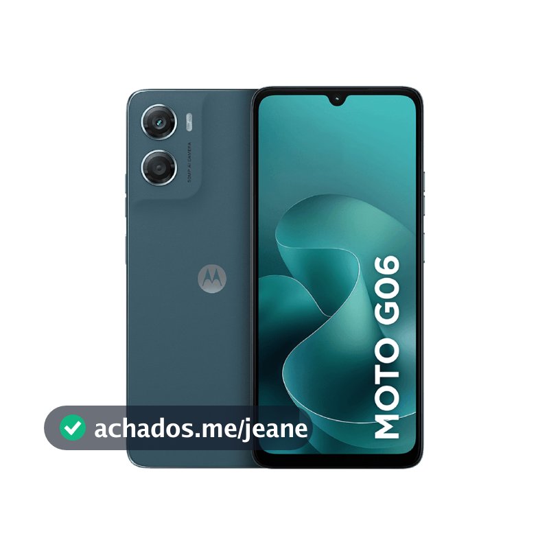 Smartphone Motorola Moto G06 128GB, 4G LTE, 12GB RAM Boost, Câmera 50MP, Tela 6.9" - Azul Marinho