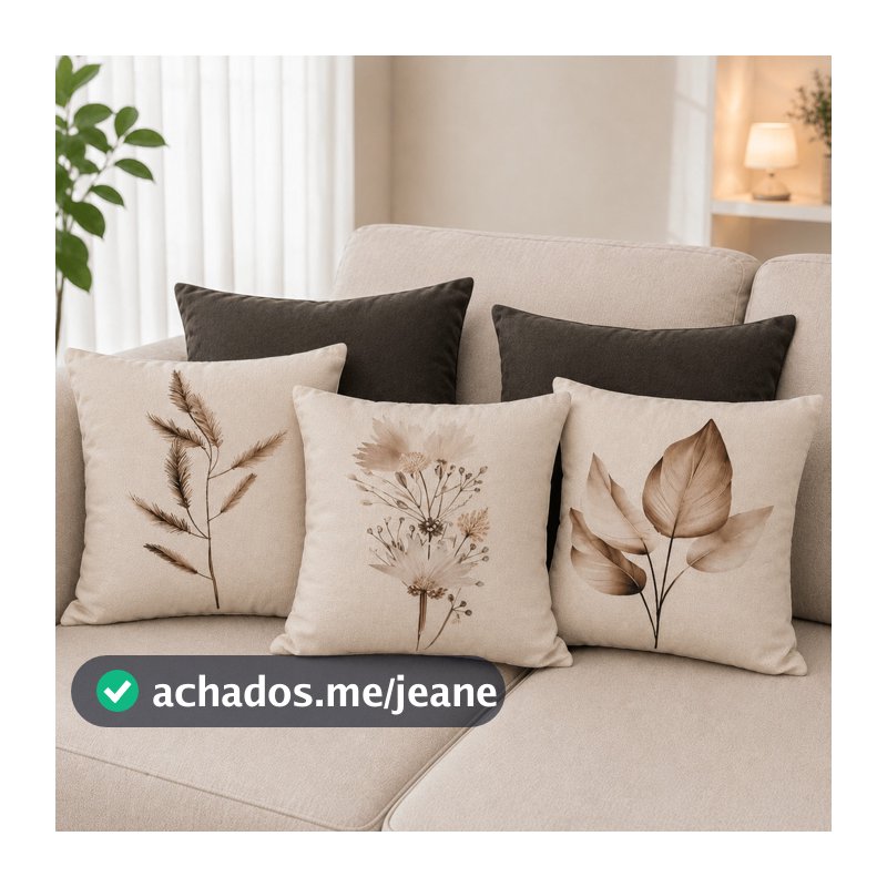 KIT 5 CAPA DE ALMOFADA DECORATIVA TECIDO SUEDE 45X45 PROMOÇÃO