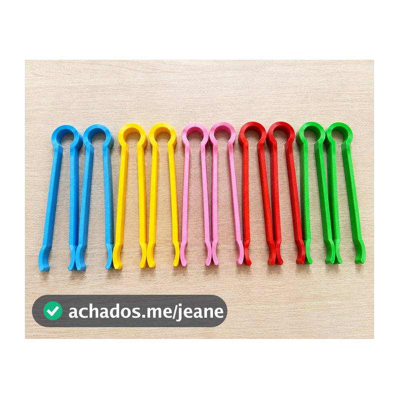 Kit 10 Pinças Infantis Montessori Coloridas 8,5cm Coordenação Motora Atividade Educativa