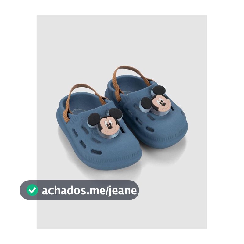 Sandália Babuche Bebê Grendene Kids Disney Light UP
