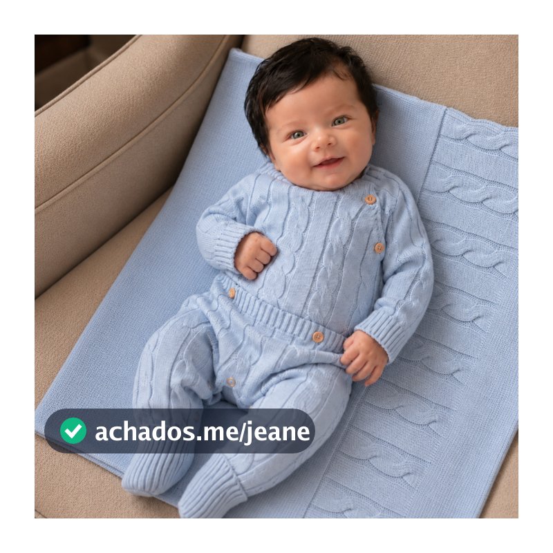 Saída Maternidade Recém Nascido Tricô Luxo Trança Bebê RN Menino Menina Kit Chá Bebê Presente