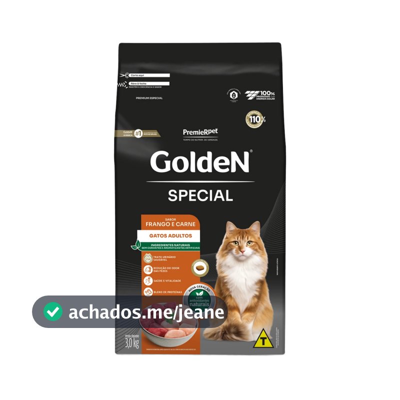 Ração Special para Gatos Adultos Sabor Frango e Carne 3kg Golden