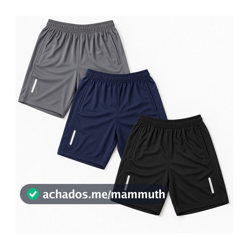 Kit 3 Ou 2 Shorts Masculina Esporte Academia Ziper Refletivo Masculino