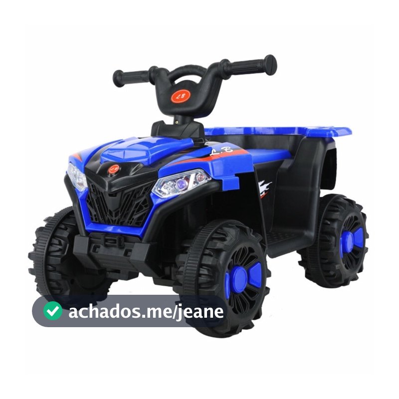 Quadriciclo Carrinho Elétrico Infantil 6v Andador Zippy Toys com Farol e Marcha Frente e Ré