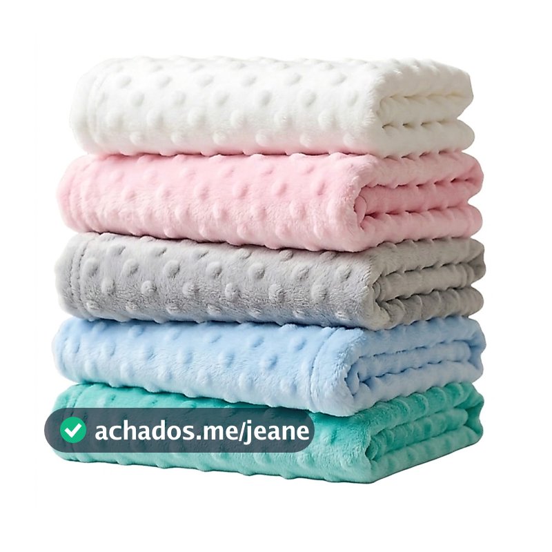 Manta de Bebe Microfibra Pipoquinha Menino e Menina 0,80 x 1,00m Cobertor de Bebe Cobertor Infantil