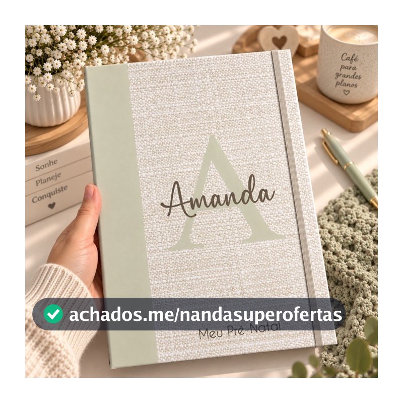 Pasta Gestante Personalizada A4 | Porta Exames Pré-Natal | Organizador de Ultrassons e Documentos do Bebê