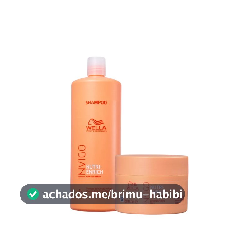 Kit Nutri-Enrich Shampoo 1L e Máscara 150ml - Wella