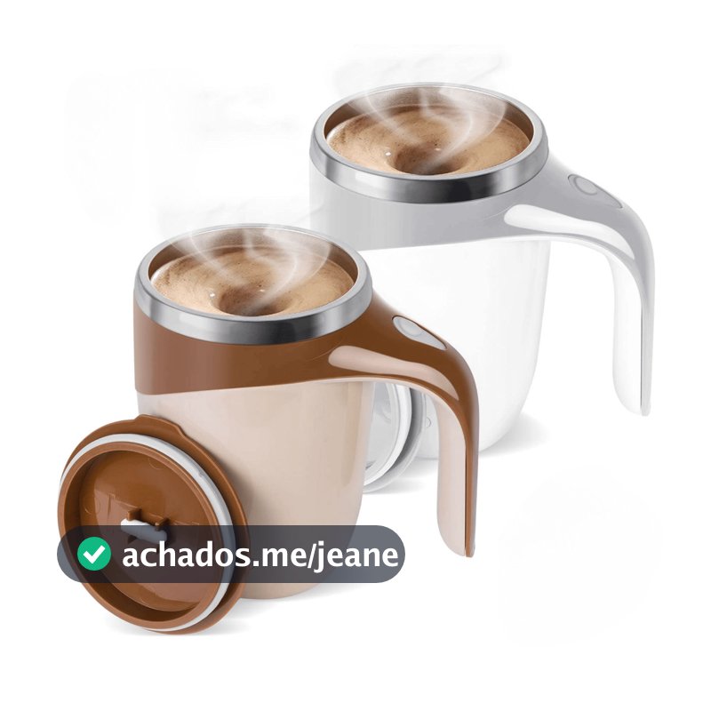 Vittak Caneca Mixer Inox Automática Elétrica Misturador Shake Café Leite Cremoso Mug e Cabo Alta Velocidade