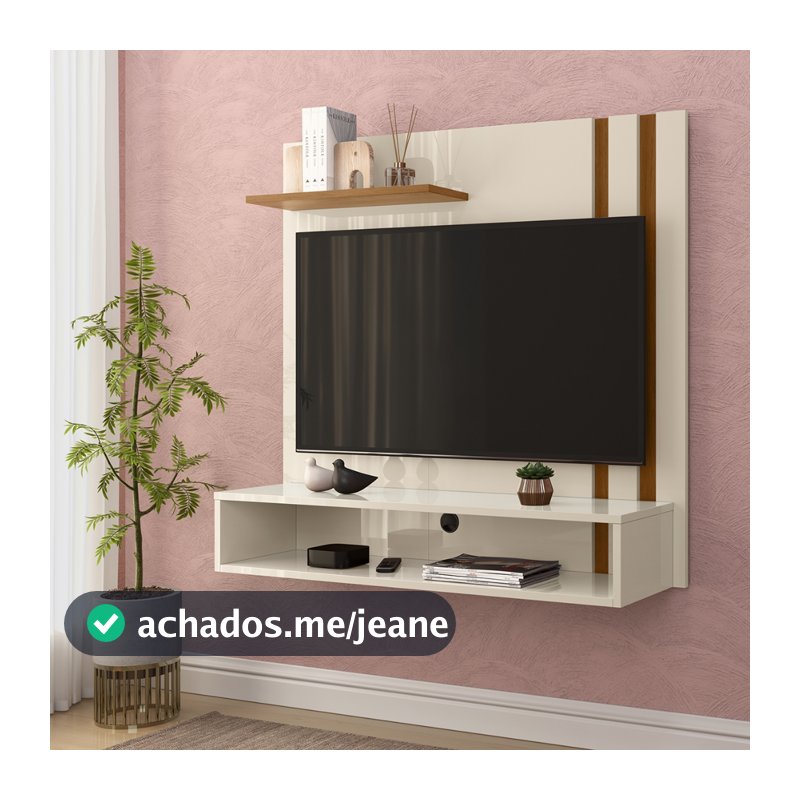 Envio Full Painel para TV até 32 Polegadas 90x90x26 cm | Rack Suspenso Decorativo para Sala e Quarto Moderno