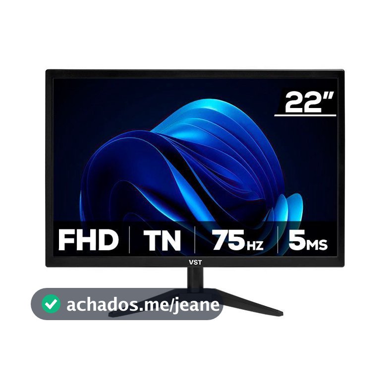 Monitor VST 22, 22 Pol, TN, FHD, 5ms, 75Hz, HDMI/VGA, VST-VST22-BL01
