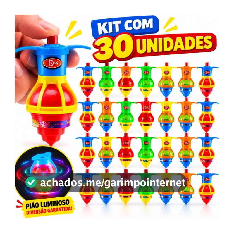 10/20/30 Pião Giroscópio Brinquedo Infantil Brincadeira Criança Pronta Entrega Lembrancinhas Presente