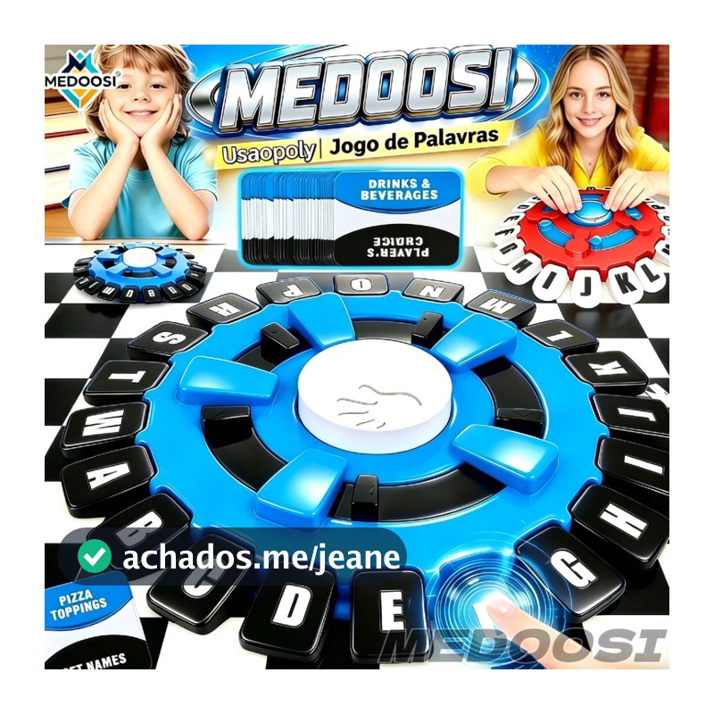 [Versão portuguesa] Usaopoly Medoosi Jogo Tabuleiro De Palavras de Palavras -Quick Interativo Brinquedo Para Pais Filhos